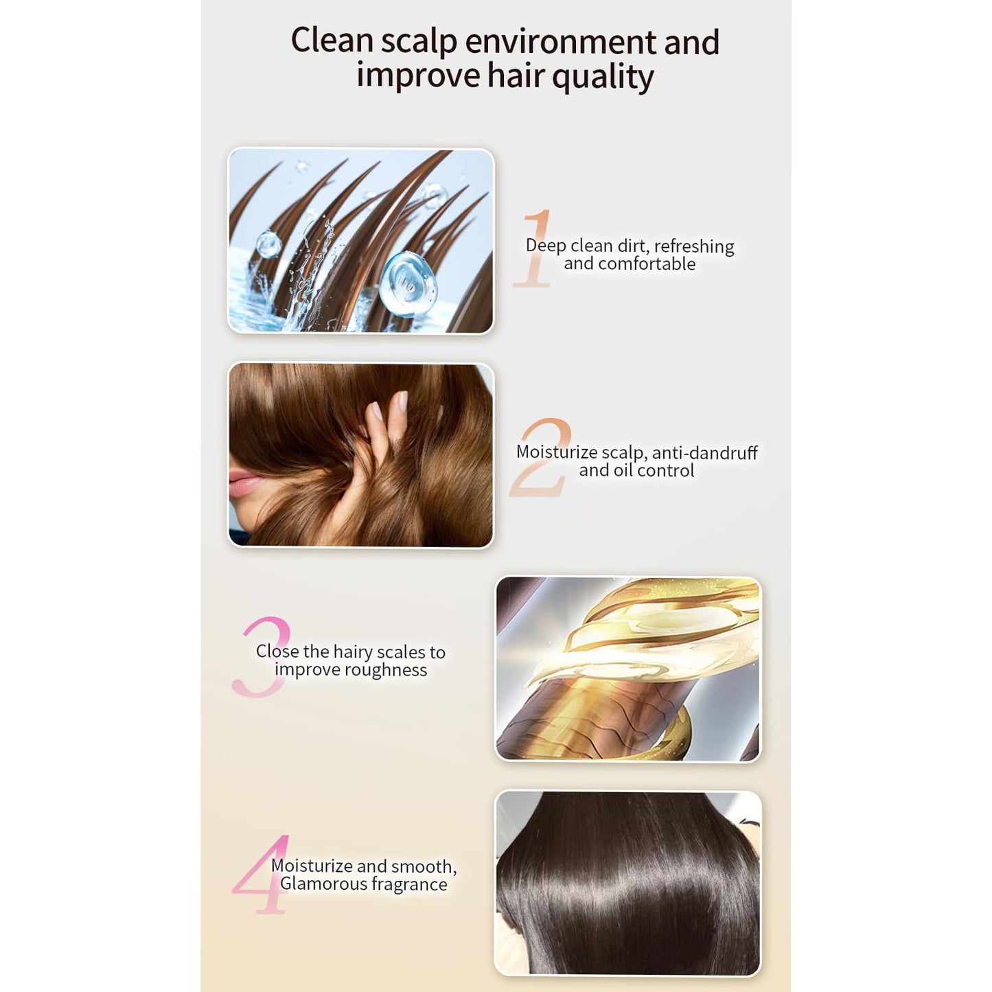 Mnequal Keratin Shampoo & Conditioner Set, Salon-quality Treatments for Dry, Damaged, Curly, Frizzy, Straight or Color Treated Hair, Paraben