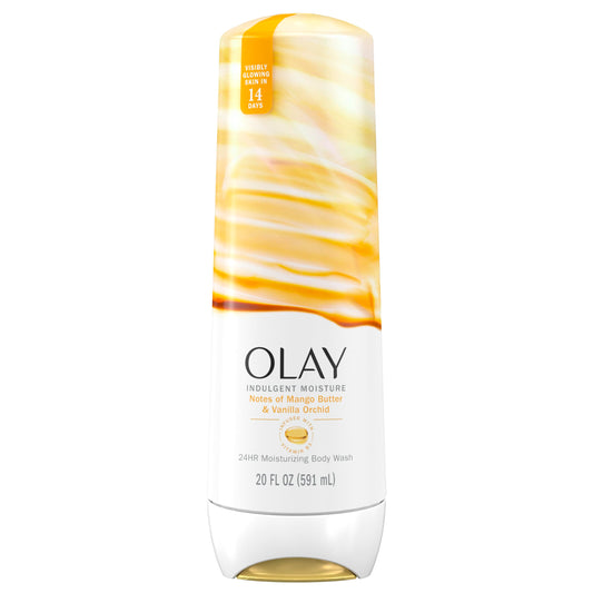 Olay Body Wash for Women, Indulgent Moisture, 24hr Moisturizing & Nourishing Formula, Infused with Vitamin B3 Complex, Luxurious Fragrances, Mango