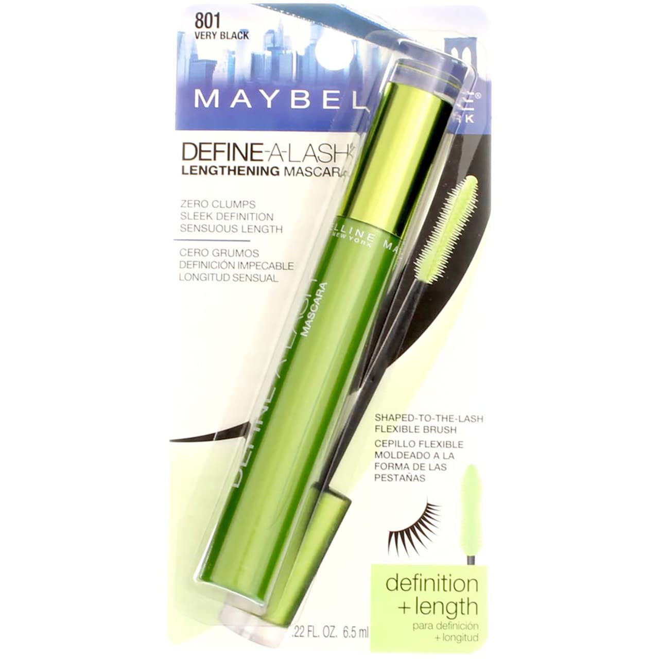 Maybelline Define-A-Lash Mascara, Very Black [801], 0.22 oz