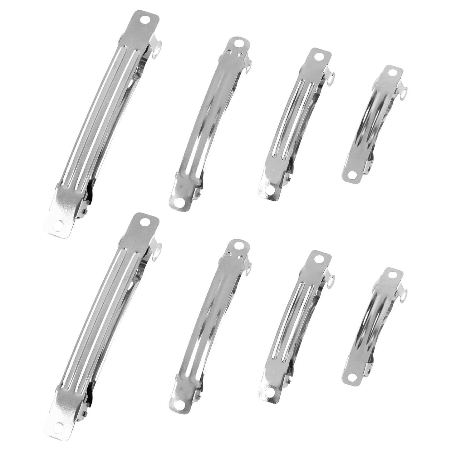 AUEAR, French Barrette Iron Rectangle Hair Clips for DIY Clip Craft Bows (120 Pack, 4 sizes)