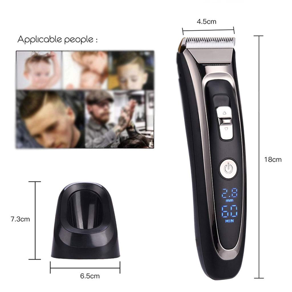 ZUIAI Professional Barber Electric Hair Trimmer LED Display Men Clipper Ceramic Blade Hair Cutting Machine, Hair Cutter Beauty and Personal Care ZUIAI