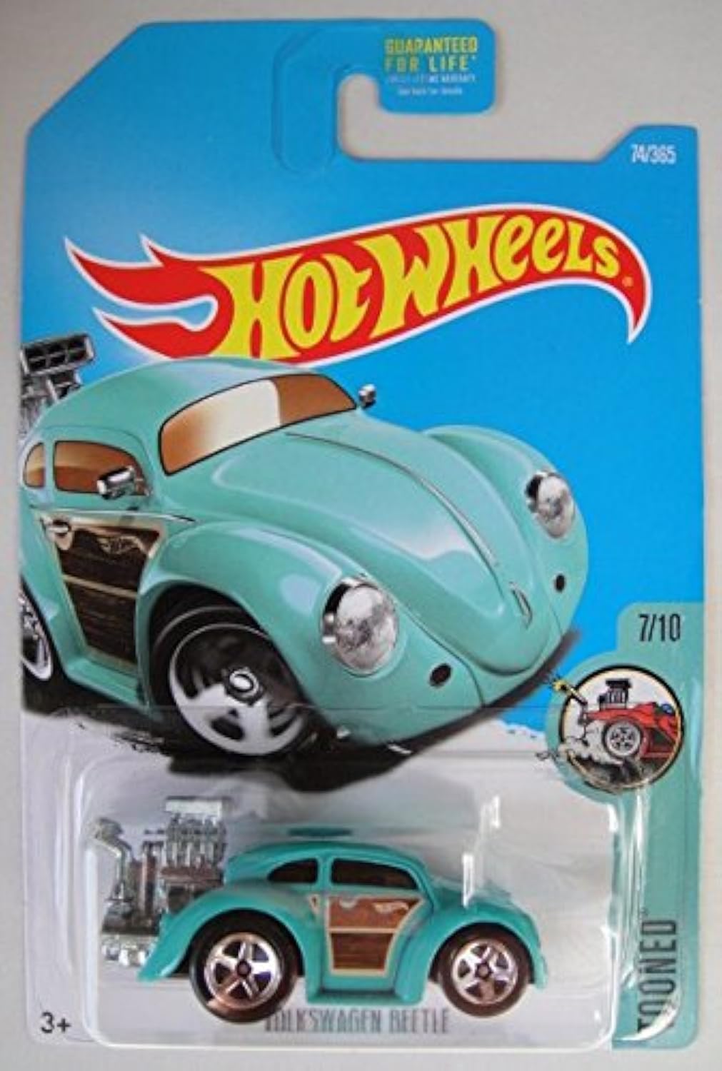 Hot Wheels 2017 Tooned Volkswagen Beetle 74/365, Teal