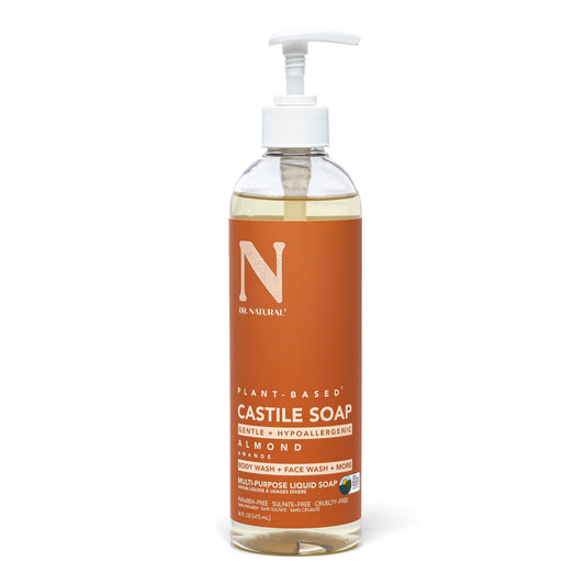 Dr. Natural Castile Liquid Soap - Multi-Use Body Wash, Shampoo and Face Wash - Hydrating Body Soap for Skin, Hair, Pets and Home - Almond - 16 oz Beauty & Personal Care Dr. Natural