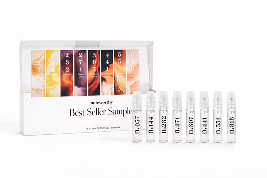 Noteworthy Fragrance Sampler Set | Luxury Perfume Samples | Includes Credit Toward 100ml Purchase | Notes of Vanilla, Sandalwood, Citrus & More | Beauty & Personal Care Noteworthy