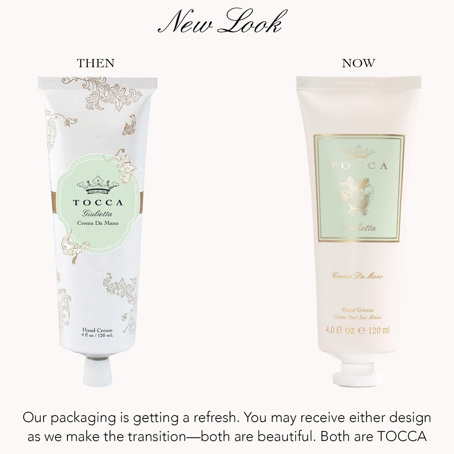 Tocca Crema de Mano Luxe, Giulietta Hand Cream, 4 oz - Pink Tulips, Green Apple, Vanilla Orchid - Moisturizing, Quick Absorbing