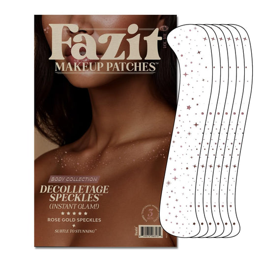 Fazit Makeup Patches - Rose Gold Decollatage Speckles - Glow Up Make-Up Patches - Cute Glitter Makeup Accessories For Women - Cosmetic Glitter Beauty & Personal Care Fazit