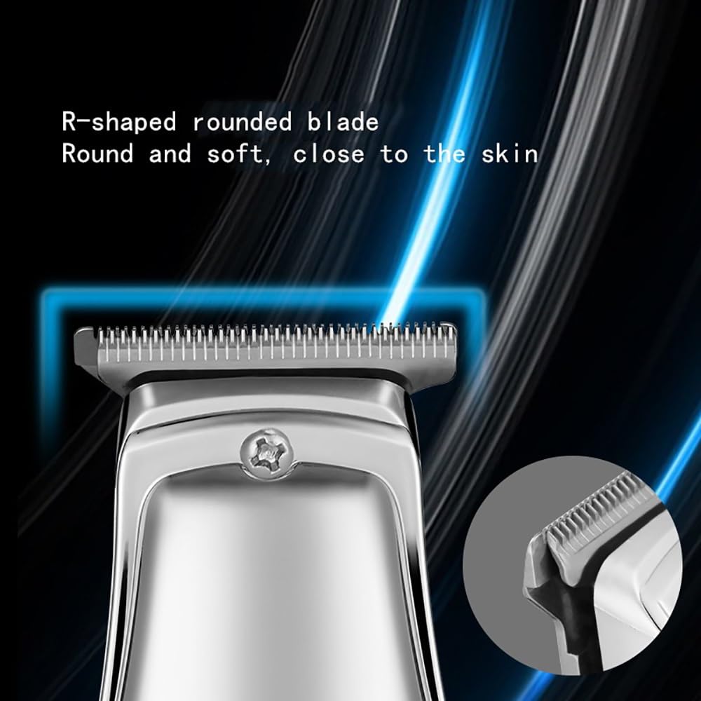 GLESVOWIO Hair Clippers for Men Hair Clipper Beard Trimmer Low Noise Strong Power Men's Barber Machine Fine Steel Cutter Head USB(Silver) Beauty and Personal Care GLESVOWIO