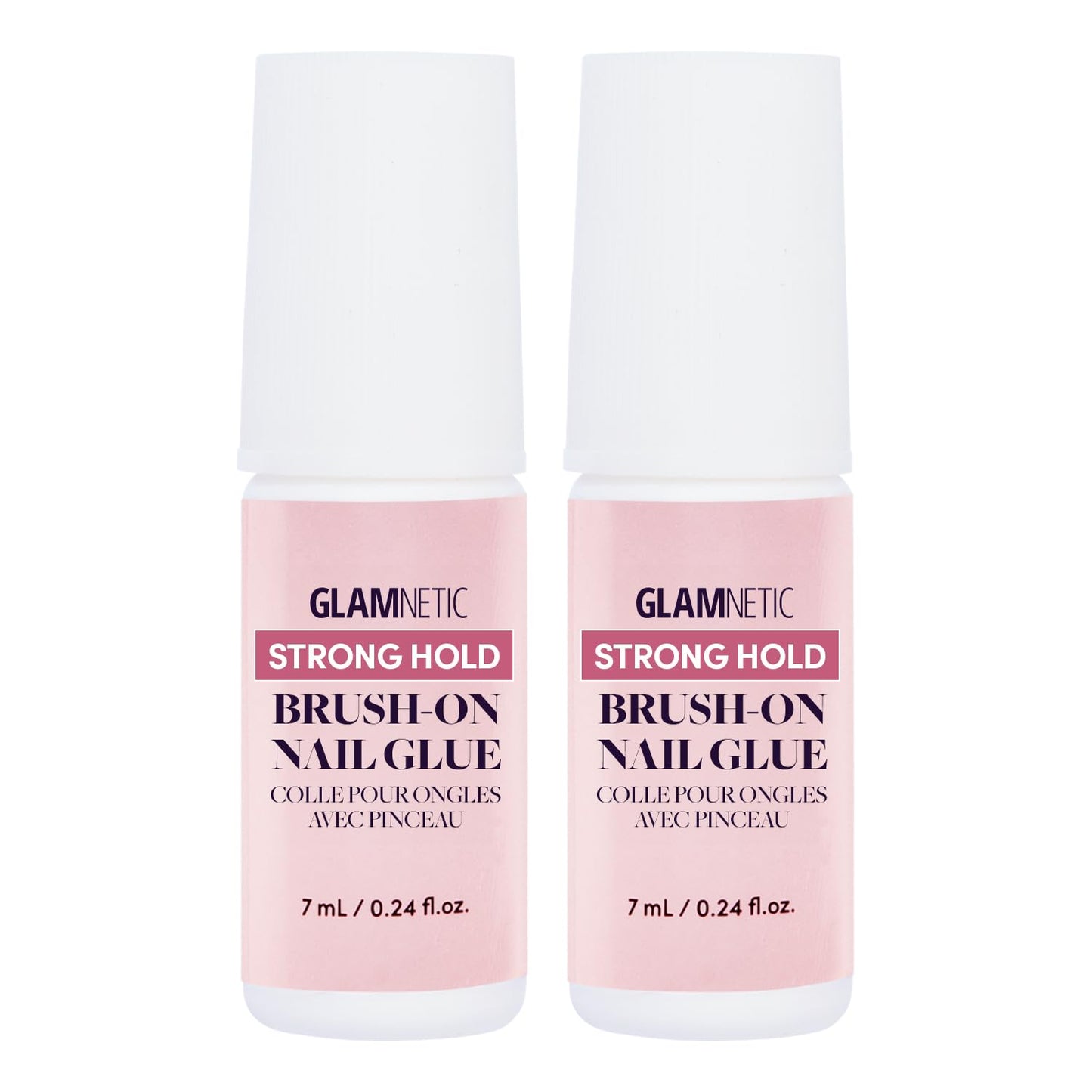 Glamnetic Super Strong Brush On Nail Glue (2 Bottles) | Brush Tip Applicator, Mess Free, Travel Friendly, Vegan | Durable & Long-Lasting | .24 fl. oz. Beauty and Personal Care Glamnetic Default Title