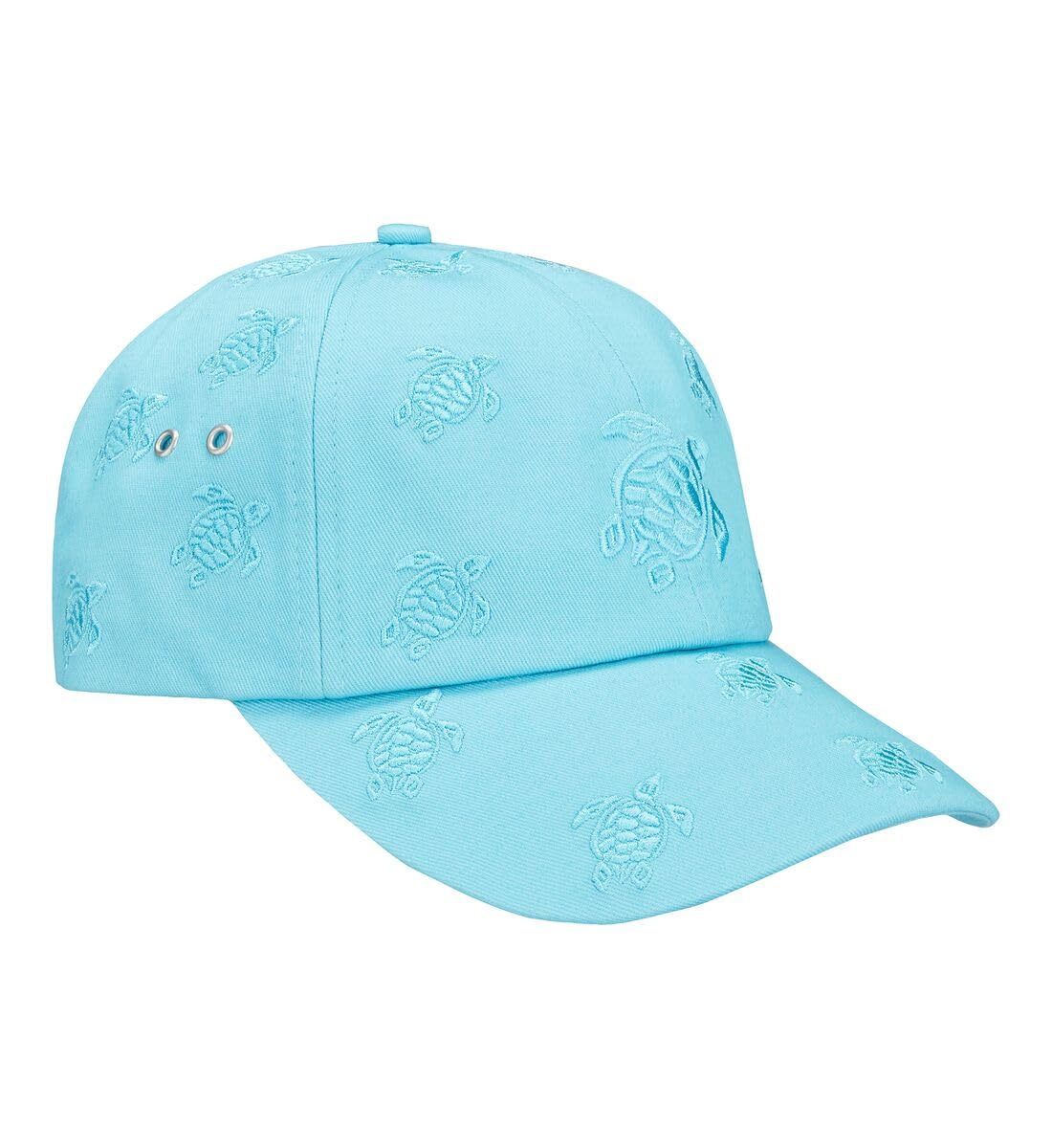 Vilebrequin Embroidered Cap Turtles All Over, T.U., Azure,
