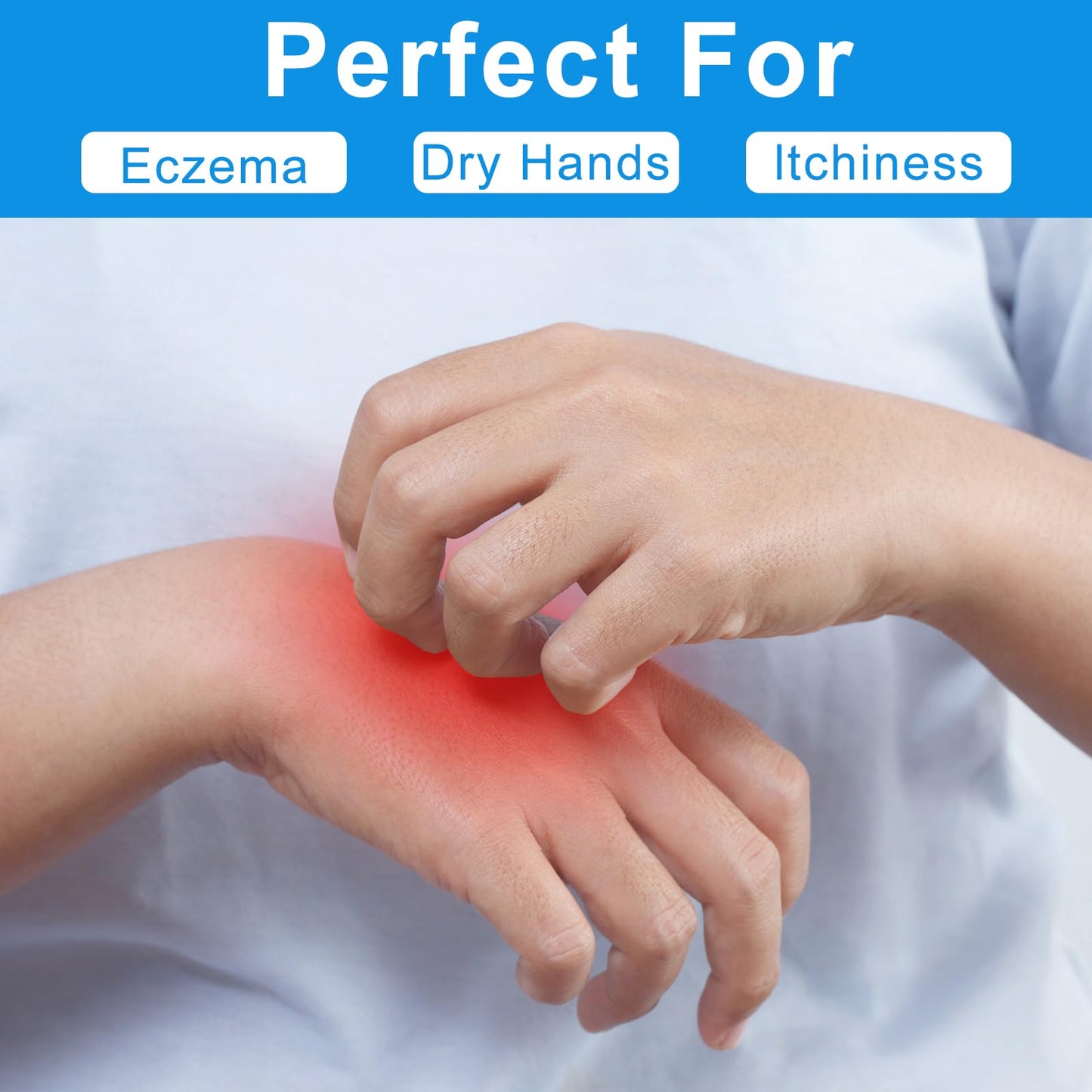 3 Pairs White Cotton Gloves for Dry Hands Sleeping, Premium Cotton Gloves for Eczema Lotion, Hand Gloves Moisturizing Overnight, White Gloves Beauty and Personal Care Untrytb