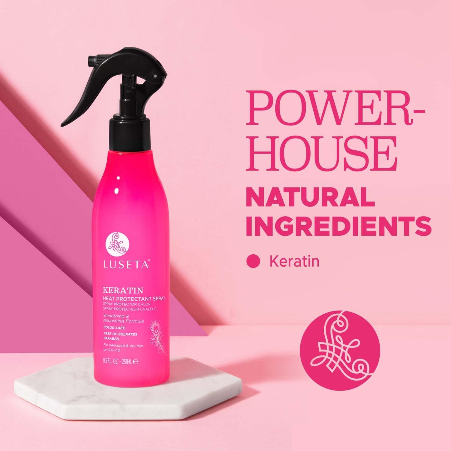 Luseta Keartin Heat Protectant Hair Spray Smoothing & Nourishing Thermal Protection Treatment for Dry and Damaged Hair, Frizz Control?Repair Split