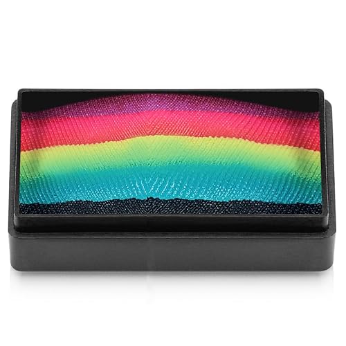 Kraze FX Dome Stroke - Harmony (25 gm), Professional 1-Stroke Split Cake, Hypoallergenic, Non-Toxic, Water Activated Face & Body Painting Makeup