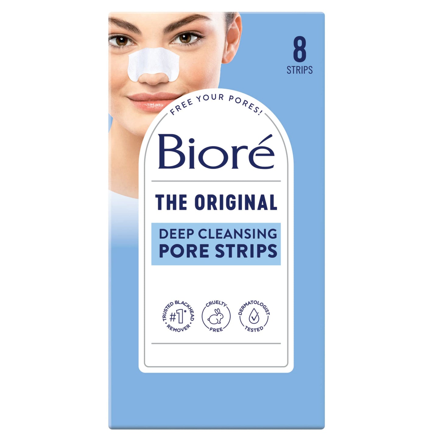 Bioré Original, Deep Cleansing Pore Strips, Nose Strips for Blackhead Removal, with Instant Pore Unclogging, features C-Bond Technology, Oil-Free