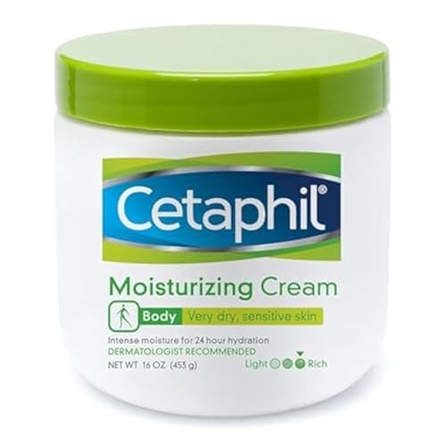 Cetaphil Fragrance Free Moisturizing Cream for Very Dry/Sensitive Skin, 16 Ounce