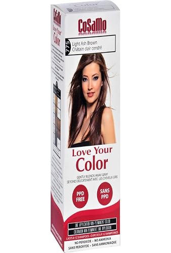 Cosamo Love Your Color Non-permanent Hair Color 775, Light Ash Brown - 3 Oz