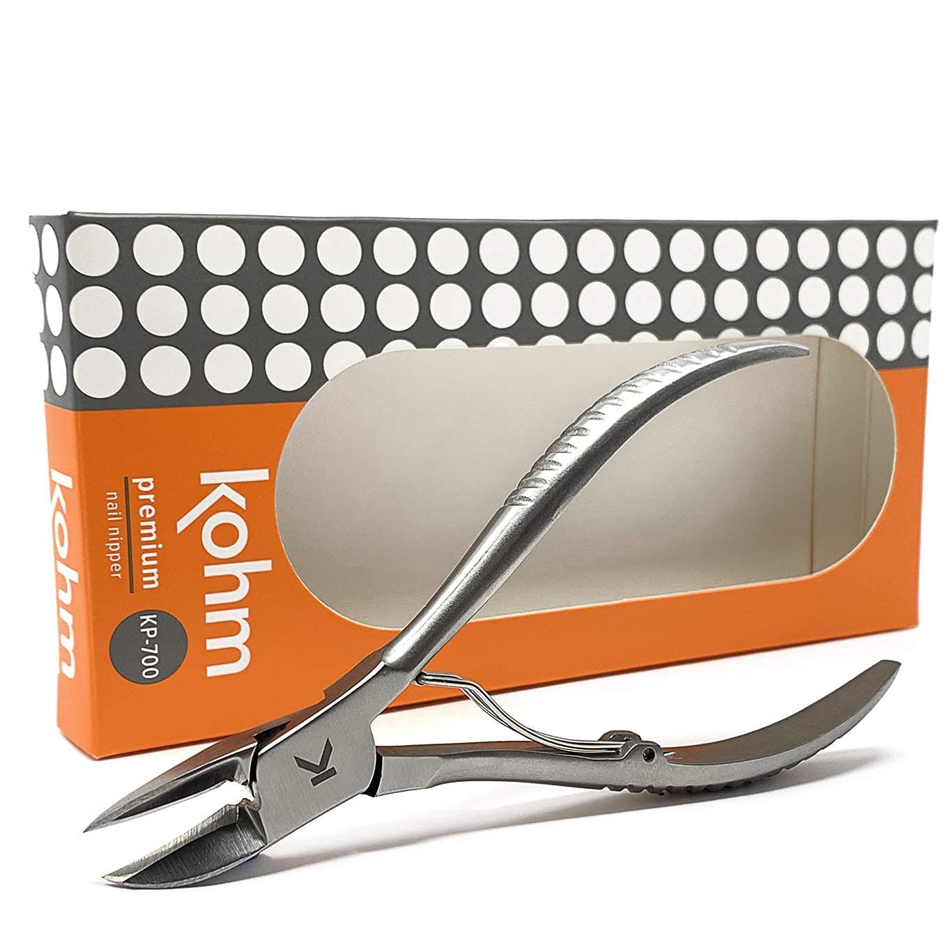 Kohm Ingrown Toenail Clippers | Super Control Cuticle Trimmer & Wide Jaws - Precision Stainless Steel Nail Nippers for Thick & Ingrown Nails |