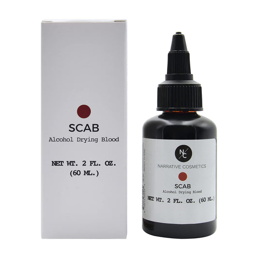 Narrative Cosmetics Alcohol Drying Blood - 2 fl oz | Dries to Touch, Keeps Wet Glossy Look | Won't Transfer or Smudge | SFX Wounds, Scabs, Gore |