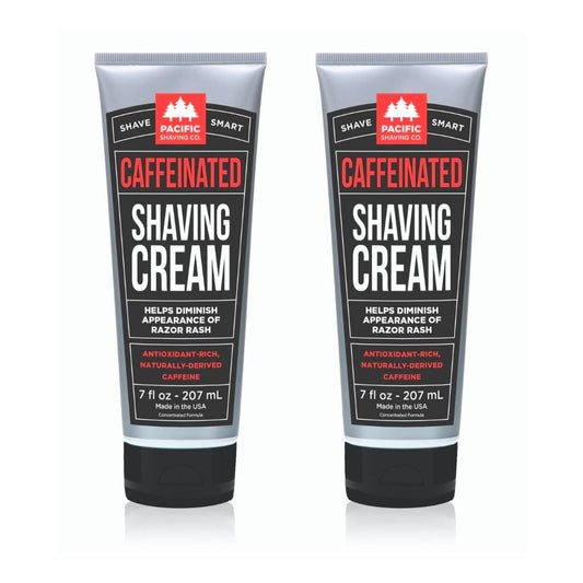 Pacific Shaving Company Caffeinated Shaving Cream - Caffeine, Shea Butter + Spearmint Antioxidant Shaving Cream - Clean Formula for a Hydrating…