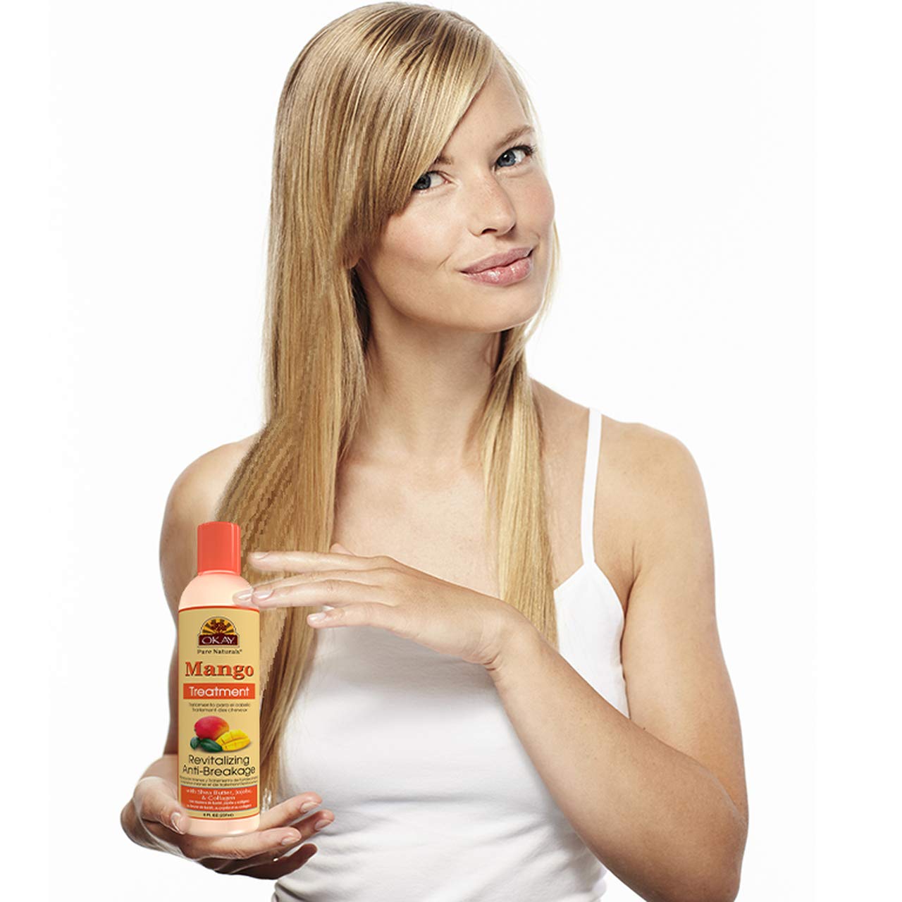 Okay Mango Revitalizing Anti-Breakage Treatment, For All Hair Types, Revitalize, 8 Fl Oz