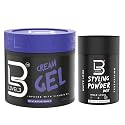 L3 Level 3 Cream Gel and Sample Powder - Provides Volume and Medium Hold - With Vitamins to Nourish and Protect Hair Level Three Mens Hair Styling