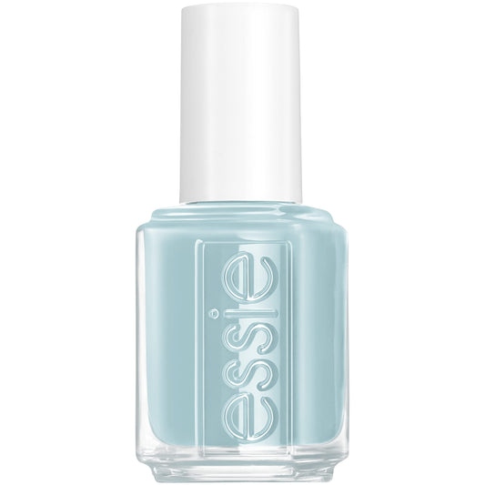 essie nail polish, limited edition spring 2022 collection, pastel blue nail color with a cream finish, 8-free vegan formula, flight of fantasy, 0.46