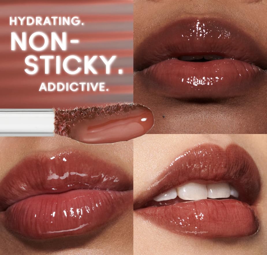 MAC Lipglass Air Non-sticky Gloss - 228 Aesthetic (Deep Brown with red undertone) .17 Fl Oz / 5 ml
