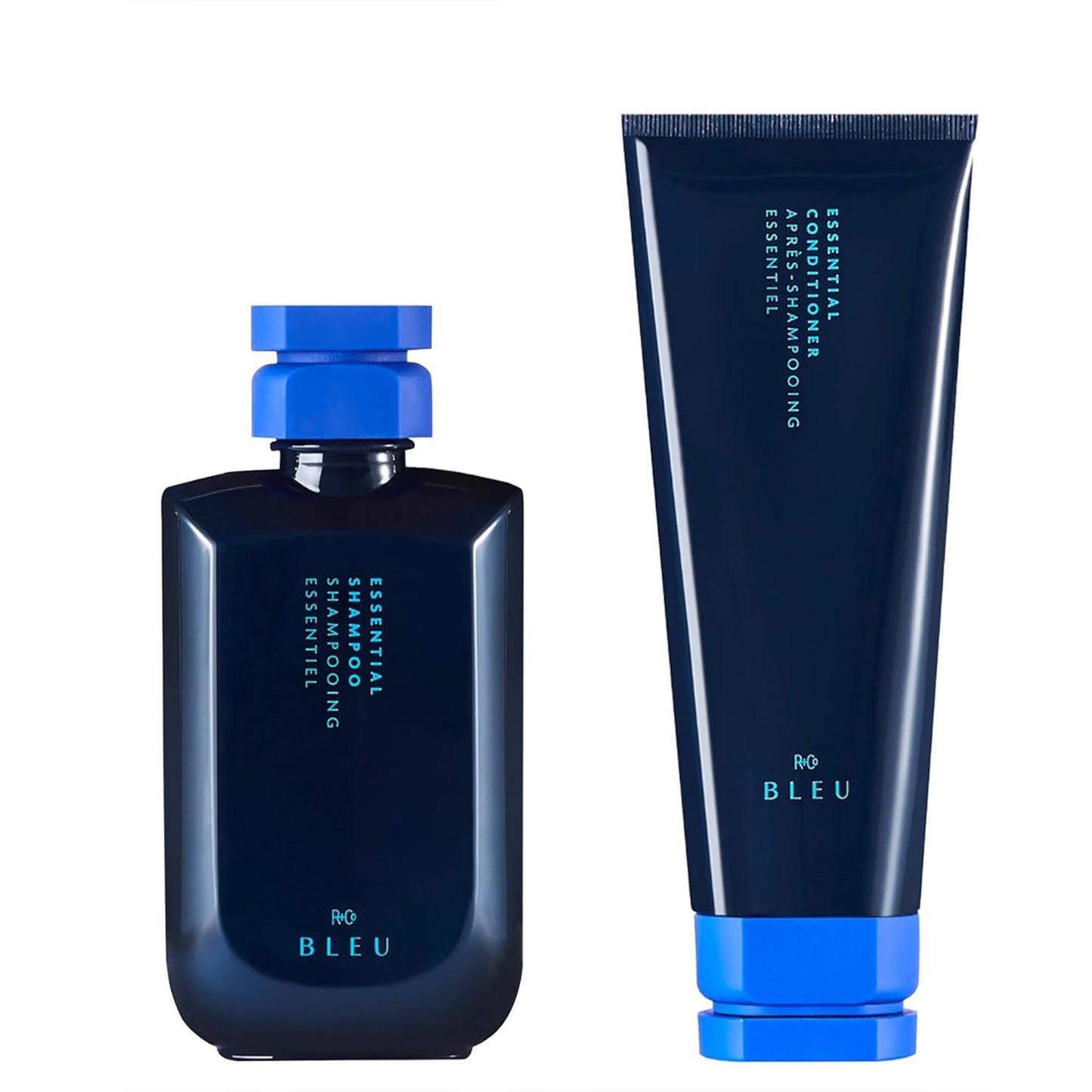 R+Co BLEU Essential Shampoo and Conditioner Set - Daily Cleansing & Lightweight Hydration for All Hair Types - Smooths, Repairs, Detangles & Adds