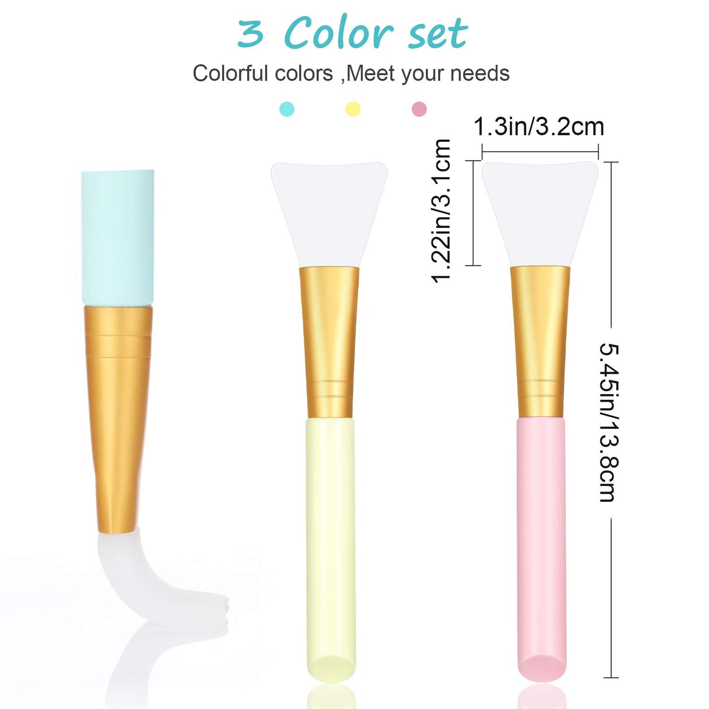 Boao 12pcs Silicone Face Mask Brushes – Soft Applicator Tools for Mud Masks, Sleeping Masks, Body Lotion & Body Butter