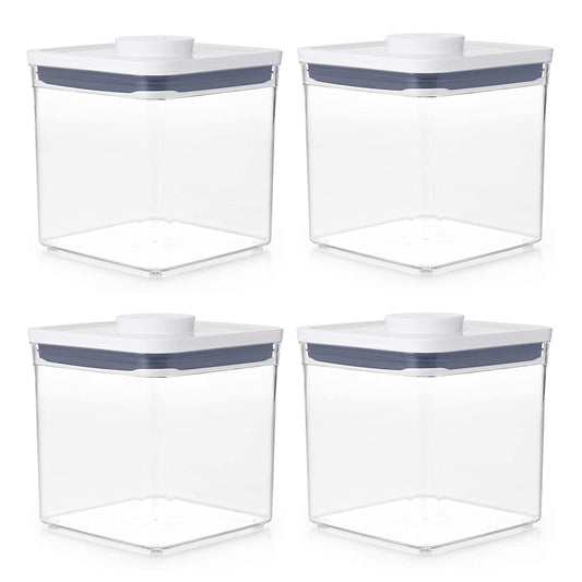 OXO Good Grips POP Container 2.8-Quart Square Airtight Food Storage for Sugar and More (Set of 4)