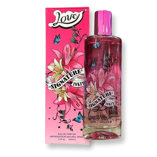 United Scents LOVE SIGNATURE INKED - Eau de Parfum for Women - Notes of Mango, Grapefruit, and Wild Strawberry - 3.4 Fl Oz