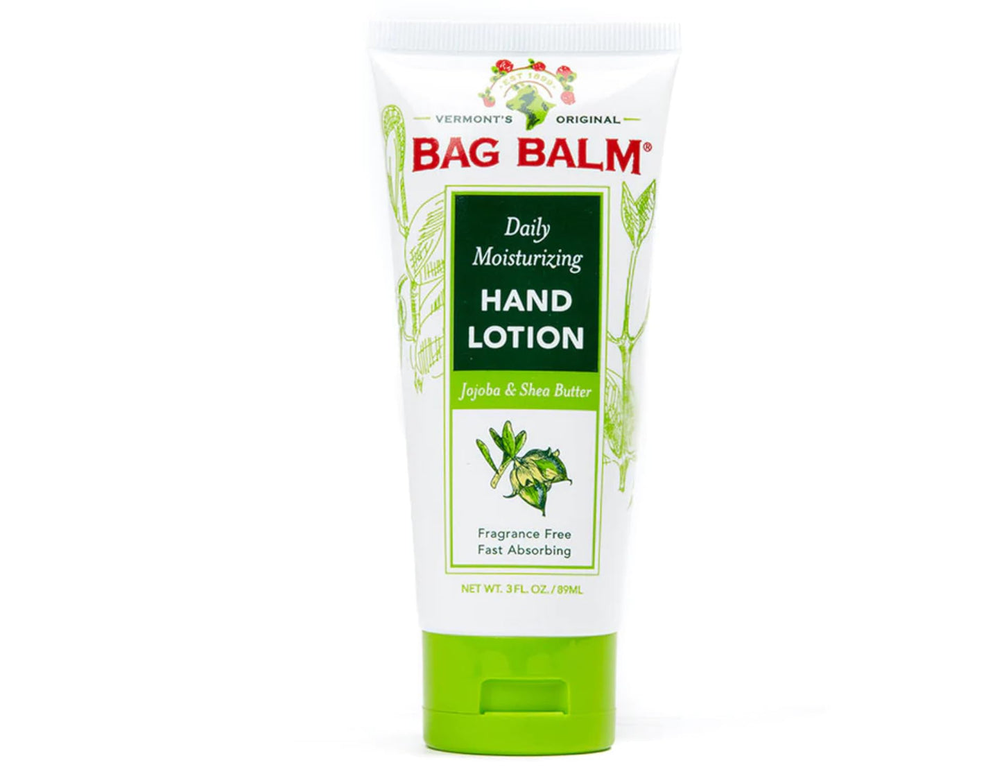 Bag Balm, Daily Moisturizing Hand & Body Lotion, Fragrance Free, 3 fl oz (89 ml)
