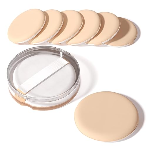 MOHOPE 8Pcs Air Cushion Makeup Sponges for Foundation with Portable Box | Latex-Free Blending Sponge for Liquid, Cream, Foundation and Powder | Round