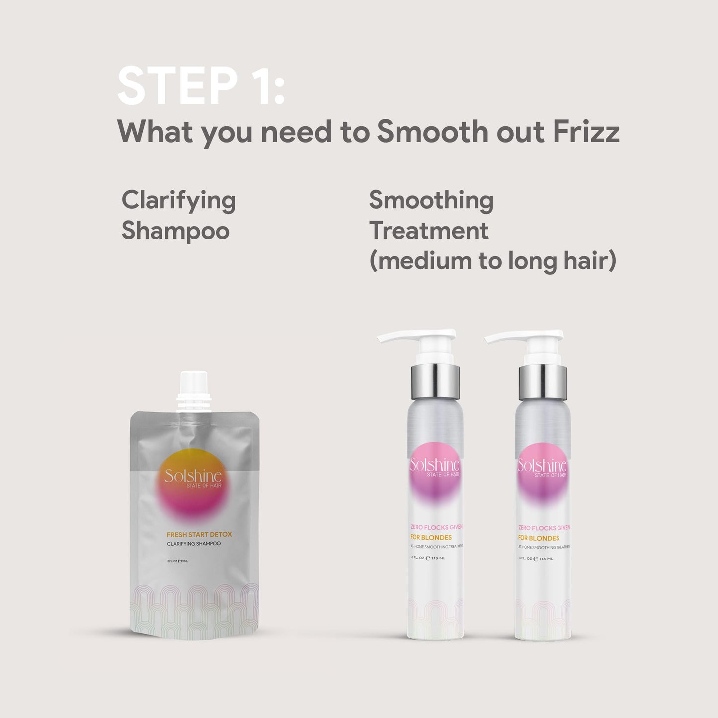 Solshine Hair Zero Flocks Given Kit (Medium/Long Hair, Blonde)
