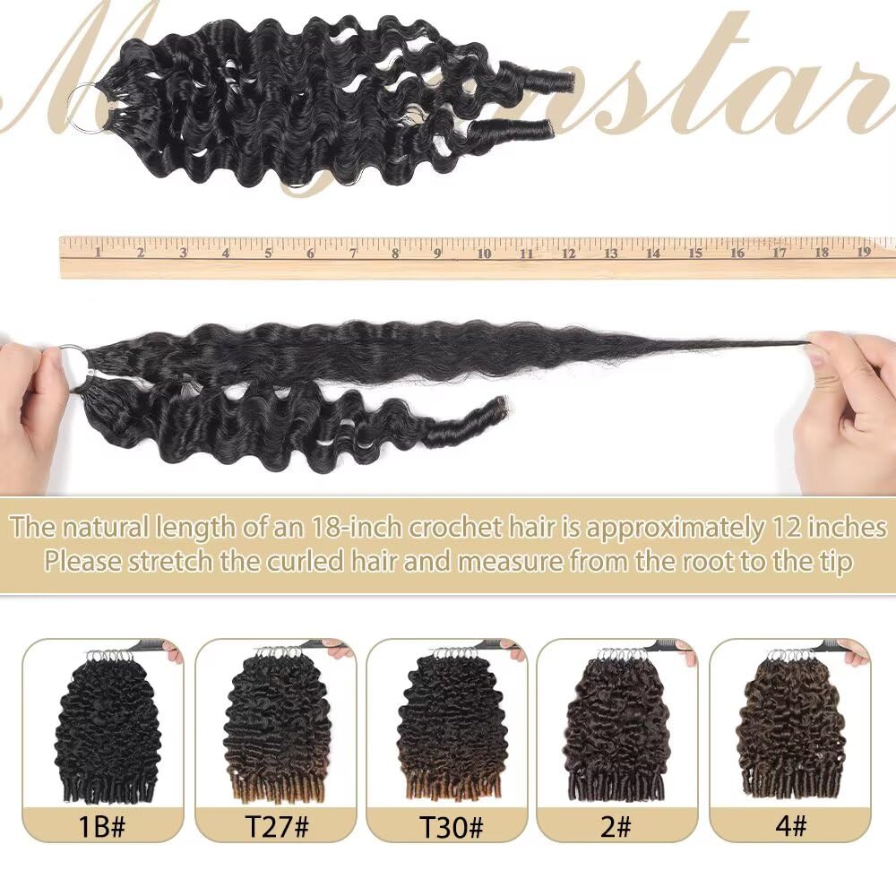 Human Crochet Hair for Black Women Burmese Curly Crochet Human Hair 22 Inch 50g Pre-Separated Wet and Wavy Knotless Feather Crochet Hair Extensions Beauty and Personal Care MORGENSTAR
