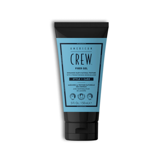 AMERICAN CREW Fiber Gel, Texturizing & Strengthening Formula with Bond Builder, Medium Hold & Natural Finish for Short to Medium Hair, 5 fl oz