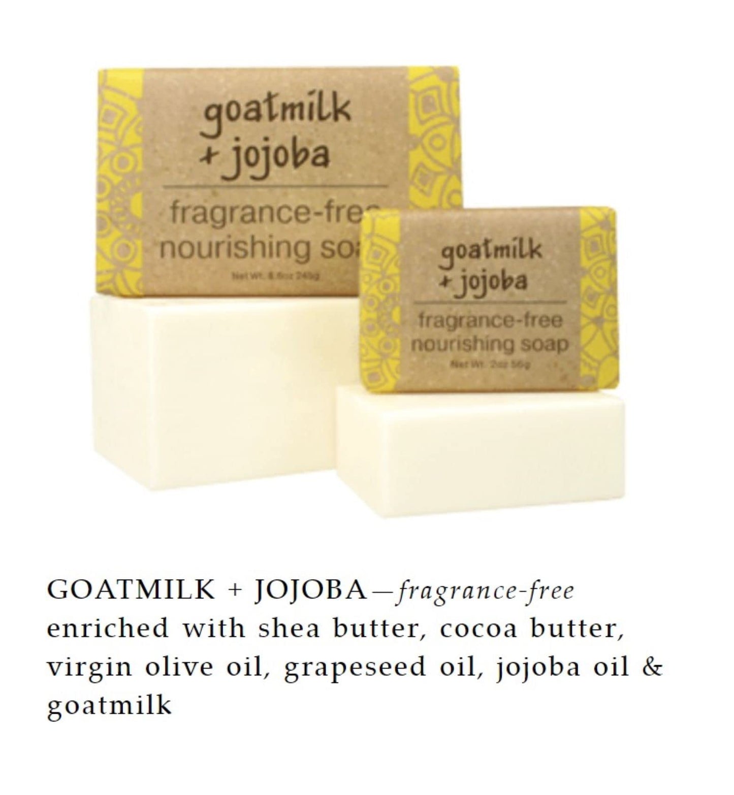 Greenwich Bay Trading Co, Goatmilk and Jojoba Essential Oil Nourishing Bath Bar Soap, Set of 2, 8.6 Ounces Each