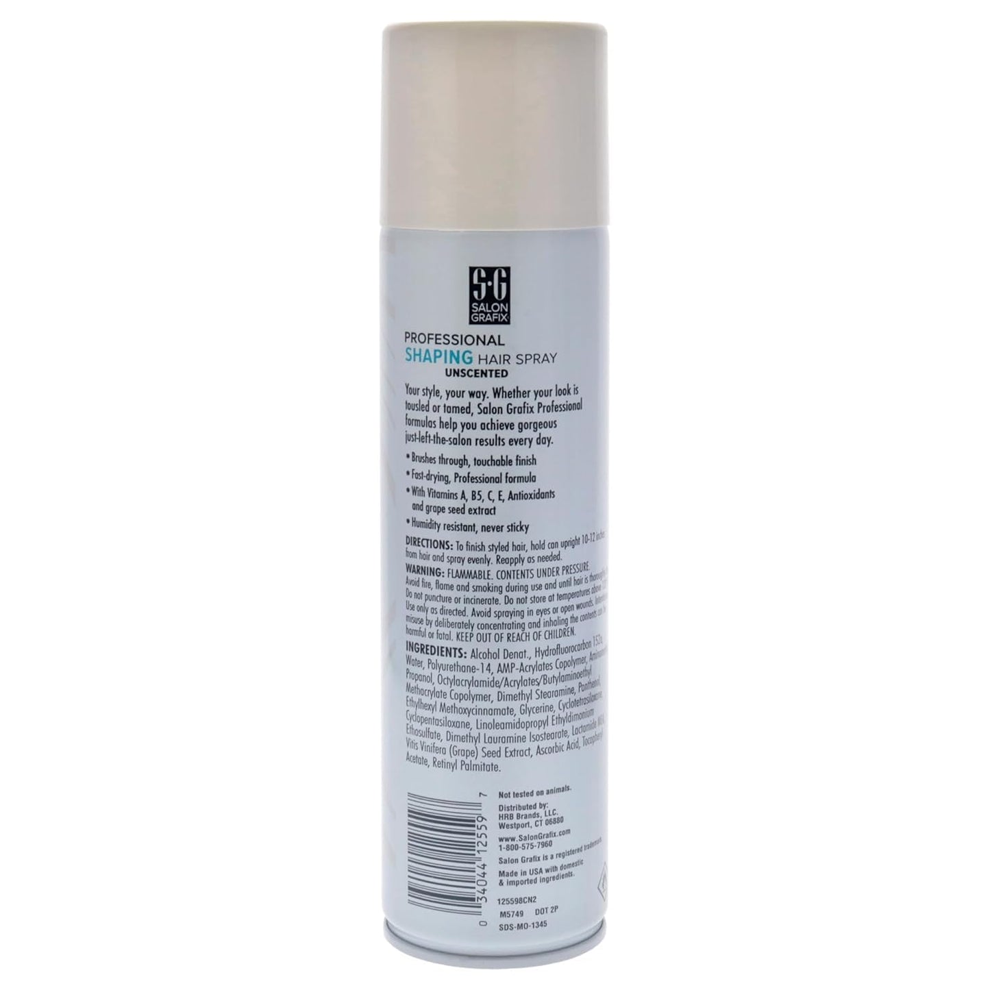 Salon Grafix Shaping Hair Spray - Flexible and Brushable - Hairspray for Women and Men - Professional Quality Results - Super Hold Unscented - 6 pc