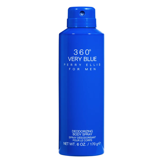 Perry Ellis 360° Very Blue Body Spray for Men - Body Spray Cologne, EDT, All Over Men's & Boys Mist with Notes of Citrus, Bergamot & Amber Fragrance Beauty & Personal Care Perry Ellis