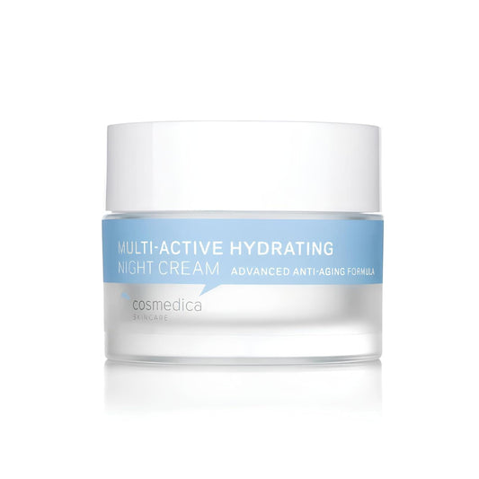 Cosmedica Skincare Multi-Active Hydrating Night Cream - Revitalizing Overnight Moisturizer & Anti-Aging Cream for Face and Neck with Hyaluronic Acid