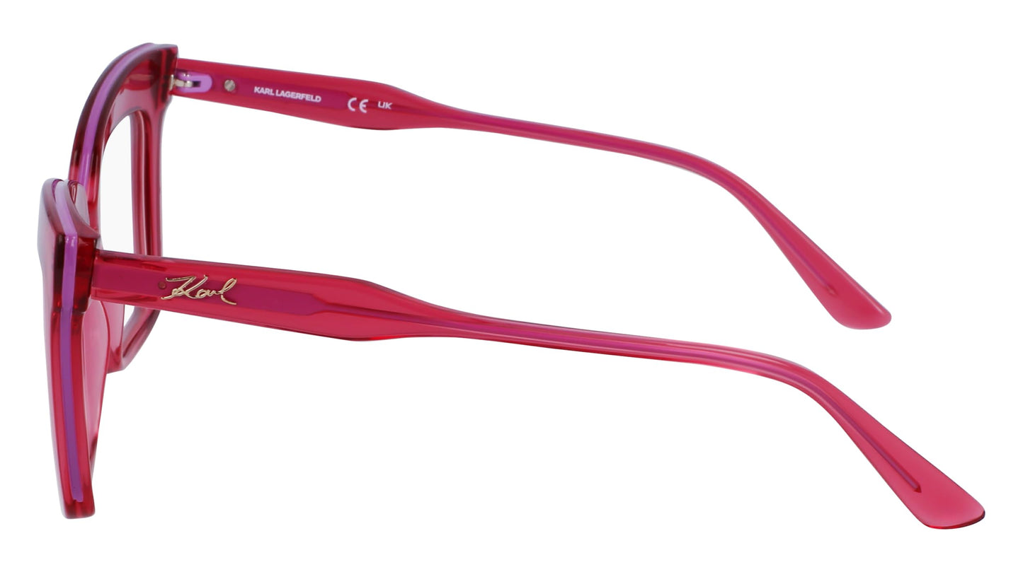 KARL LAGERFELD Unisex Sunglasses, 612 Cherry, 51