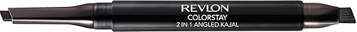 Revlon ColorStay 2-in-1 Angled Kajal Eyeliner, Waterproof Eye Makeup with Smudge Brush for Smokey Eyes, Fig (102), 0.01 oz