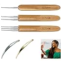 5 Pcs Dreadlocks Tool Set Includes 3 Pcs Dreadlocks Crochet 1 Hook 2 Hooks 3 Hooks Hair Weaving Needle Crochet, 2 Pcs Crochet Hair Tools Interlocking