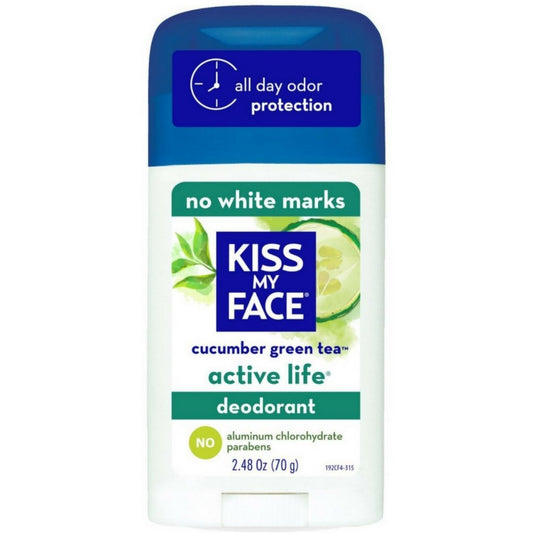Kiss My Face Active Life Deodorant, Cucumber Green Tea 2.48 oz (Pack of 2) Beauty and Personal Care Kiss My Face