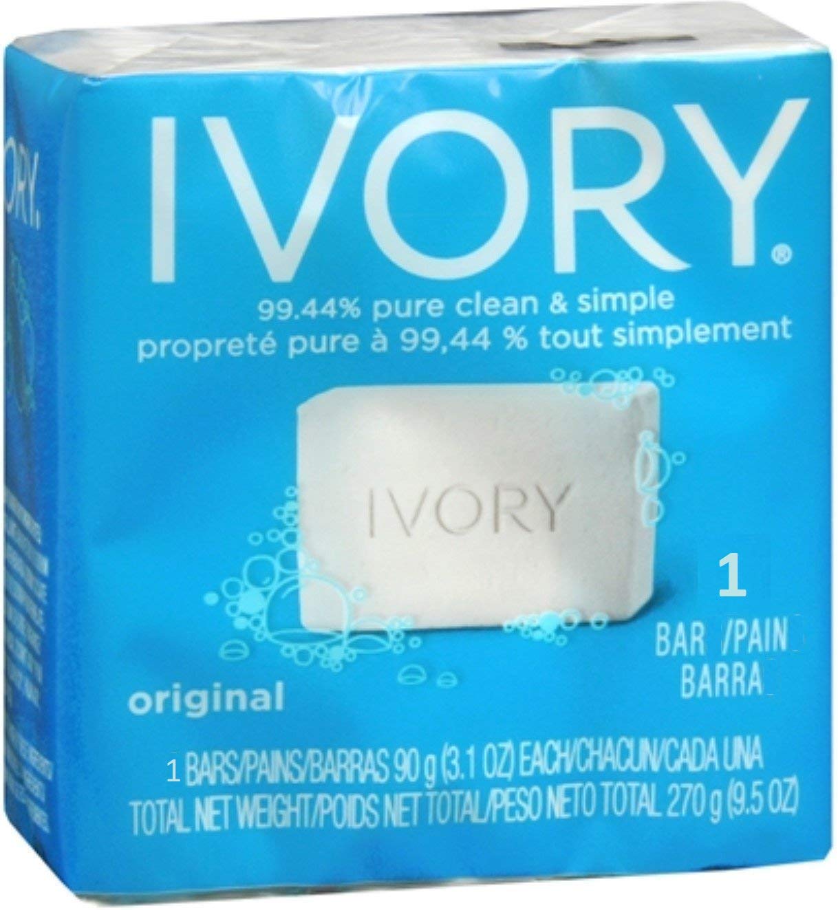 Ivory Bar Soap, 3.1 oz bar