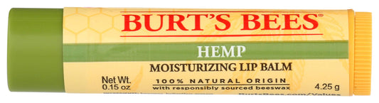 Burts Bees Hemp Moisturizing Lip Balm by Burts Bees for Unisex - 0.15 oz Lip Balm Beauty and Personal Care Burt's Bees