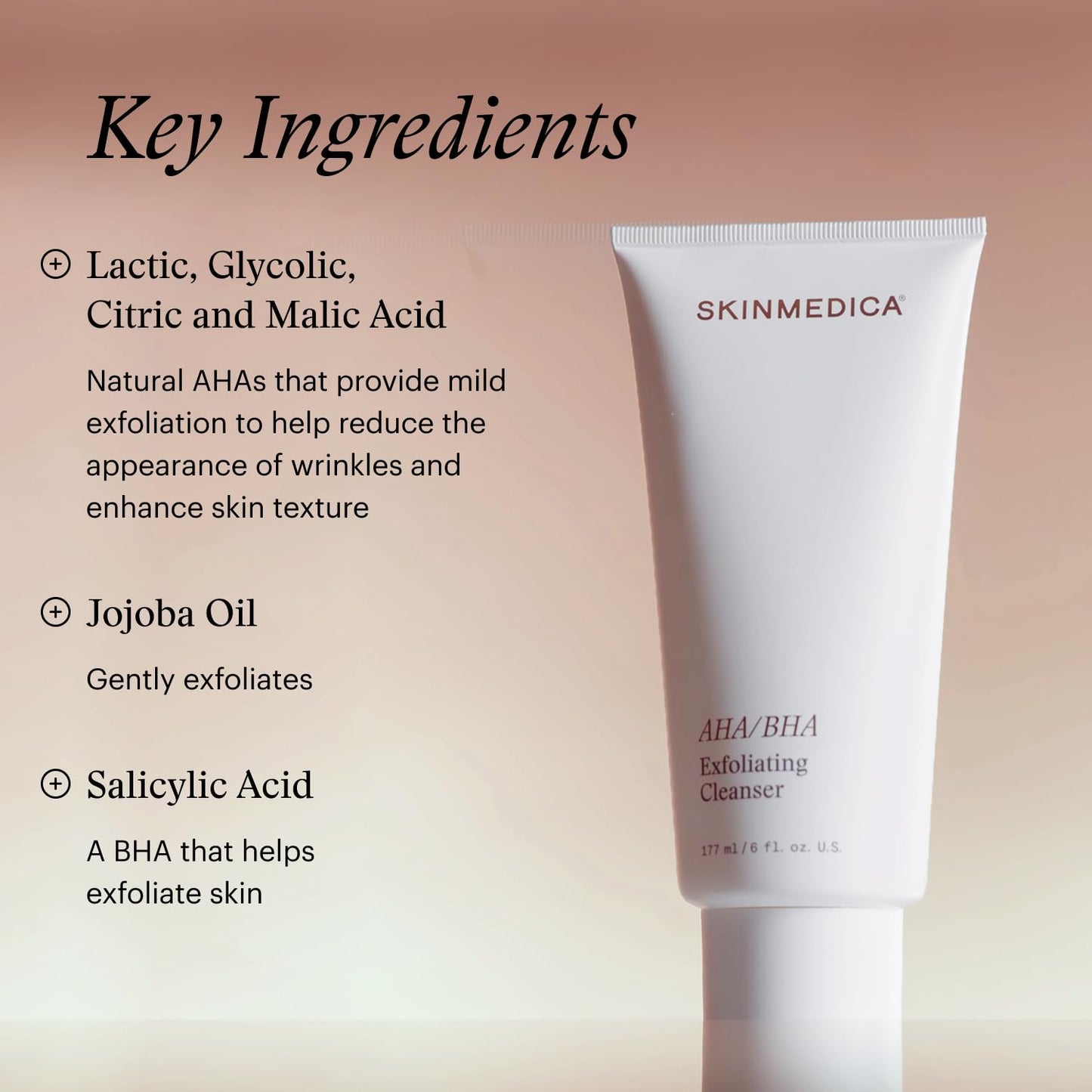 SkinMedica AHA/BHA Exfoliating Face Wash (NEW PACKAGING),Gentle Facial Exfoliating Scrub with Jojoba Oil for Smoother, Radiant Skin - Helps Improve Beauty and Personal Care SkinMedica