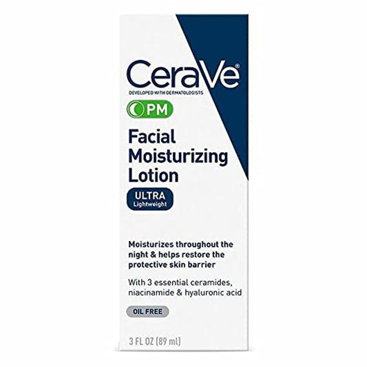 CeraVe PM Facial Moisturizing Lotion | Night Cream | 3 Ounce