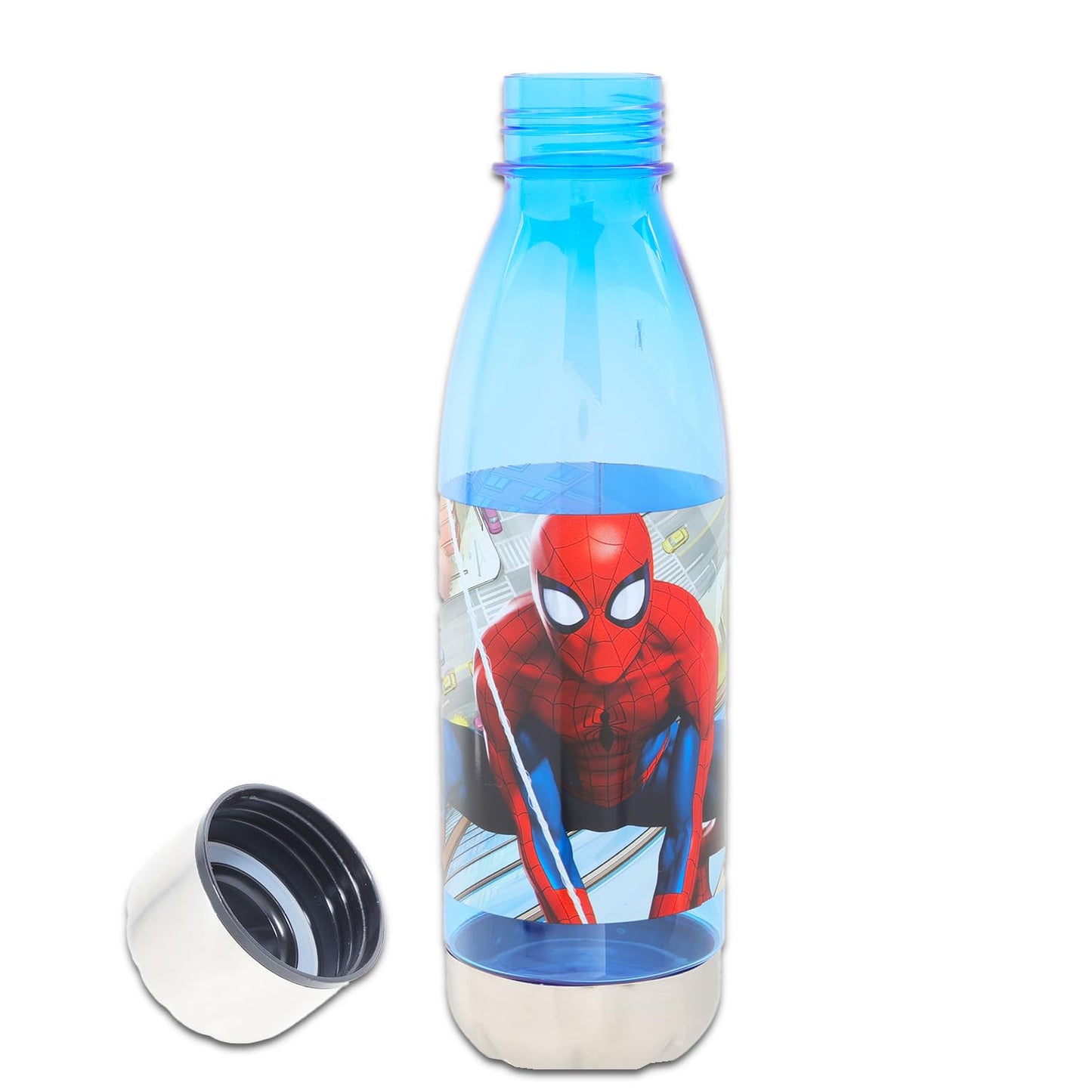 Marvel Avengers and Spiderman Stainless Steel Water Bottles for Kids - 23.6 oz, Home, School, Sports - Bundle with 2 Bottles, Includes Marvel