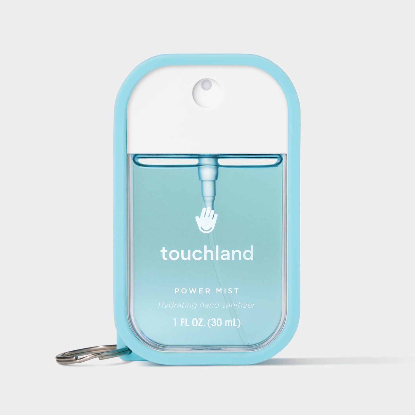 Touchland Silicone Hand Mist Case with Keyring, 1 FL OZ - Frosty Blue Beauty and Personal Care Touchland