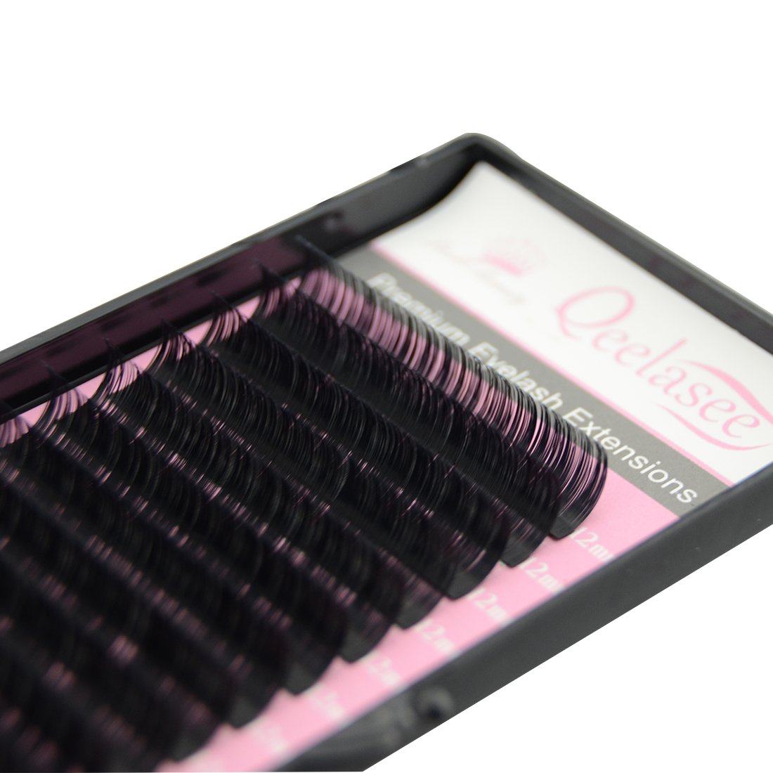 Qeelasee Eyelash Extensions Fake Mink Individual Lashes 0.05 D Curl 12mm Volume Eyelash Extension Salon Use(D, 12mm)